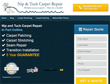 Tablet Screenshot of ftcollinscarpetrepair.com